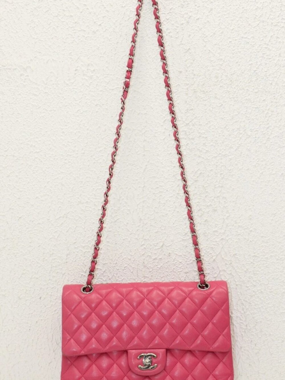 Chanel Classic Double Flap Bag Pink Quilted Lambskin 19480807